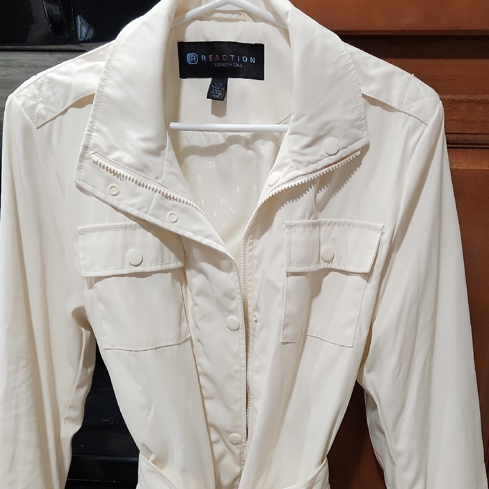 Kenneth Cole Women's Cream Utility Jacket